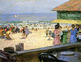 Edward Henry Potthast Canvas Paintings - Beach Scene 5